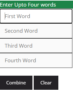 Word Combiner Online Tool