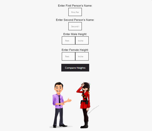 Height Comparison Tool - Wanna Be Taller